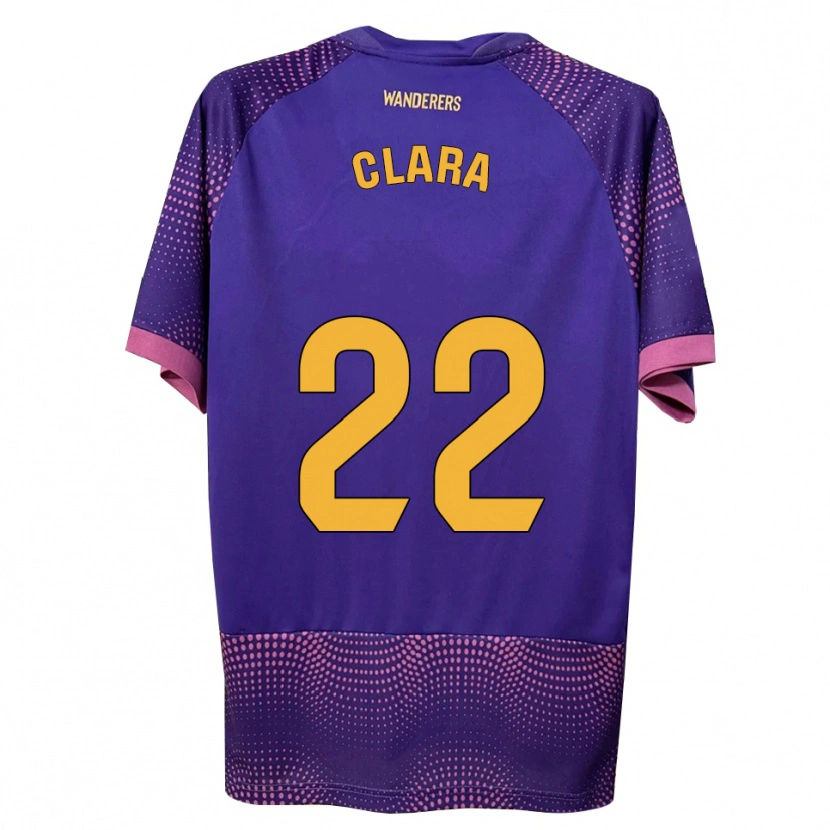 Danxen Mulher Camisola Clara Ferrer Gallego #22 Branco Rosa Roxo Alternativa 2026/27 Camisa