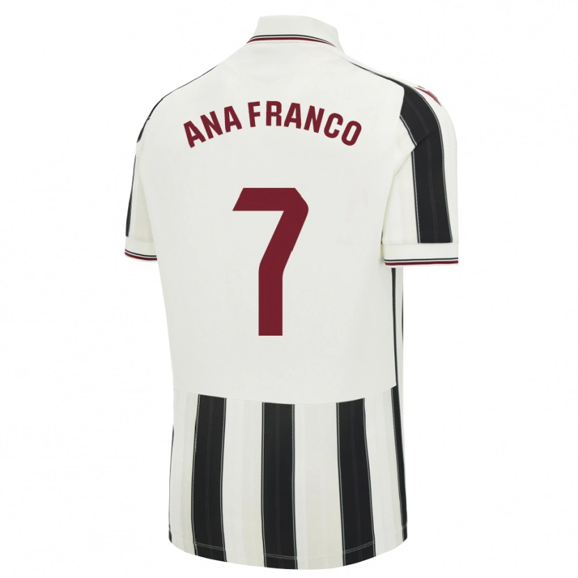 Danxen Mulher Camisola Ana Franco De La Vega #7 Preto Branco Vermelho Alternativa 2026/27 Camisa