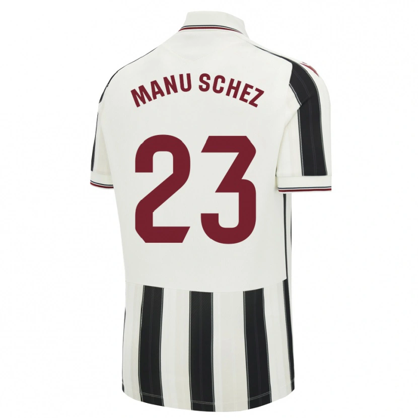 Danxen Mulher Camisola Manu Sánchez #23 Preto Branco Vermelho Alternativa 2026/27 Camisa