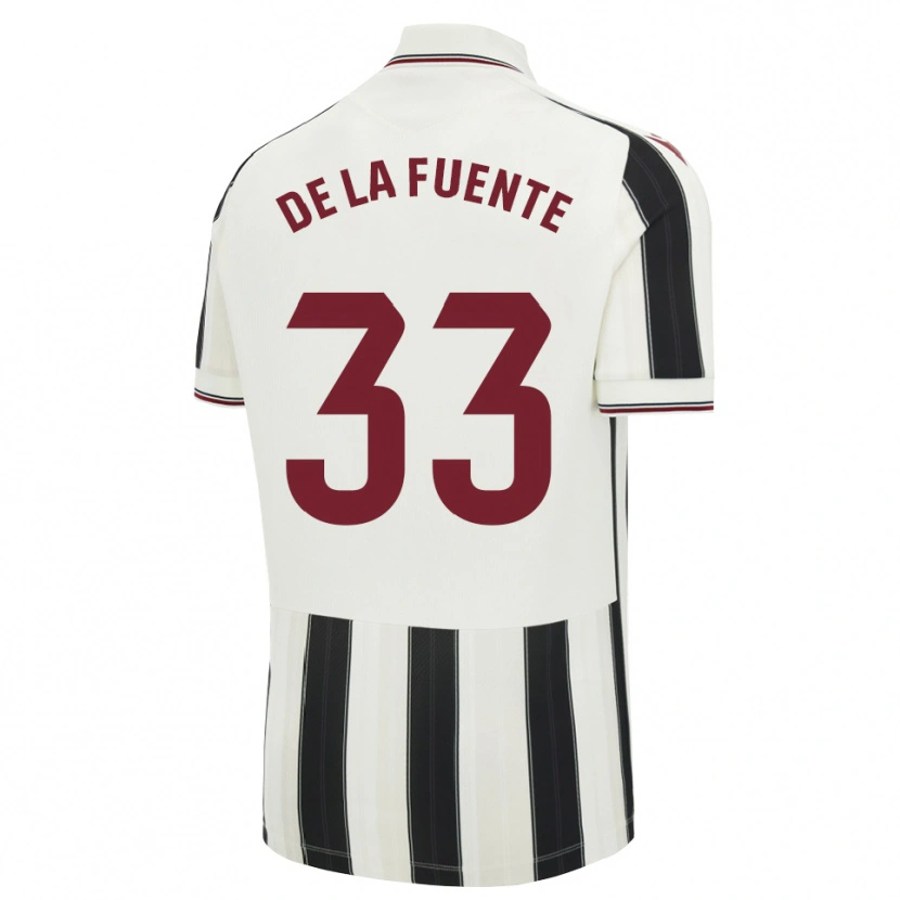 Danxen Mulher Camisola Alba De La Fuente #33 Preto Branco Vermelho Alternativa 2026/27 Camisa