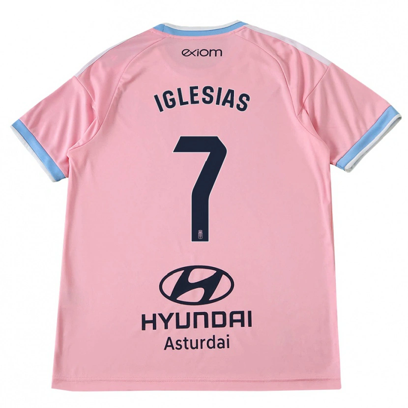 Danxen Mulher Camisola María Iglesias Orviz #7 Azul Centáurea Rosa Alternativa 2026/27 Camisa