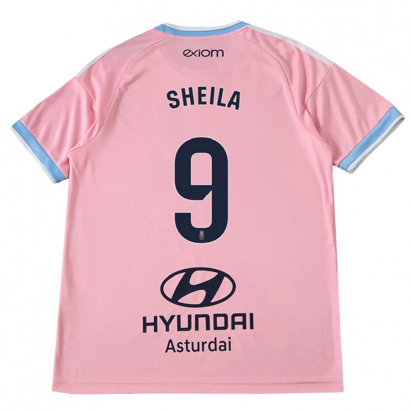 Danxen Mulher Camisola Sheila Elorza Hernández #9 Azul Centáurea Rosa Alternativa 2026/27 Camisa