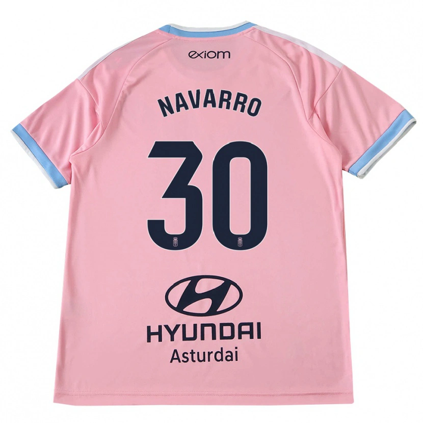 Danxen Mulher Camisola Iker Navarro #30 Azul Centáurea Rosa Alternativa 2026/27 Camisa