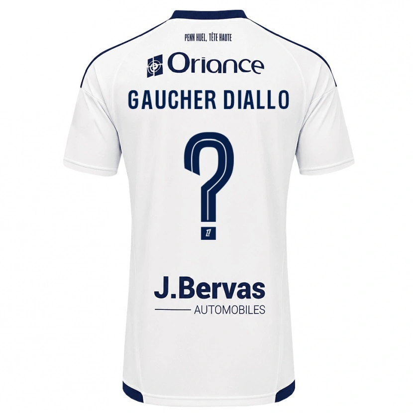 Danxen Mulher Camisola Coumba Gaucher Diallo #0 Azul Marinho Branco Alternativa 2026/27 Camisa