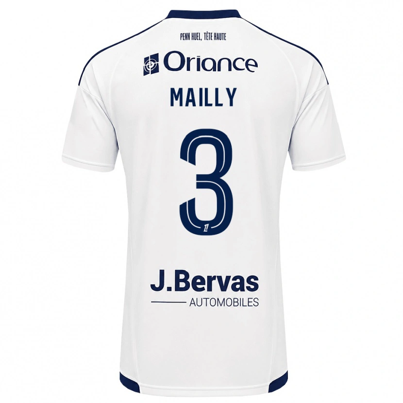 Danxen Mulher Camisola Evan Mailly #3 Azul Marinho Branco Alternativa 2026/27 Camisa