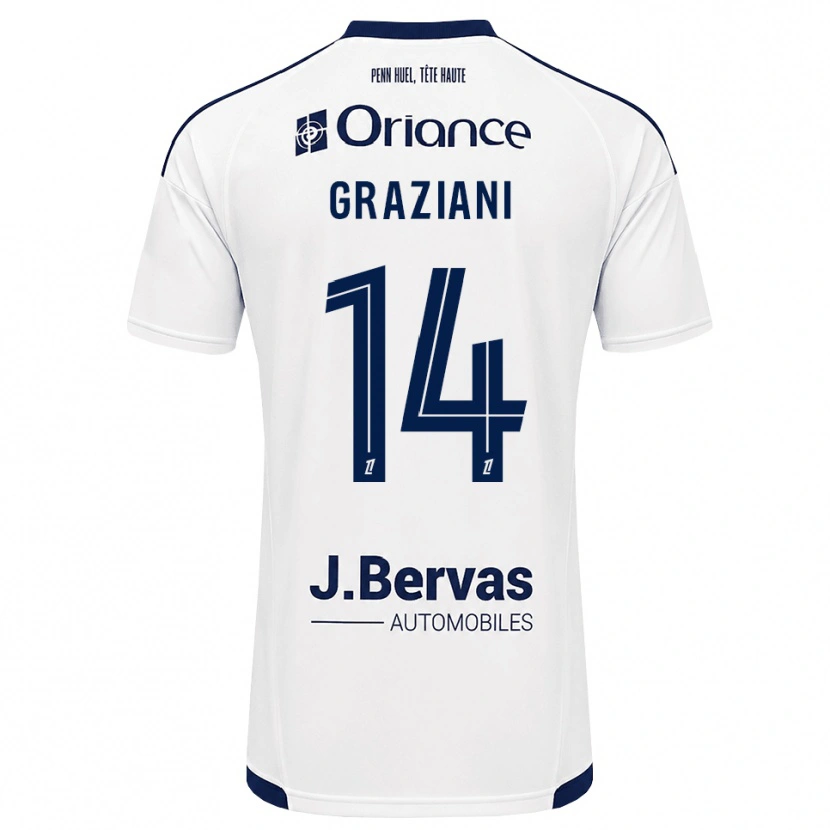 Danxen Mulher Camisola Kelyan Graziani #14 Azul Marinho Branco Alternativa 2026/27 Camisa