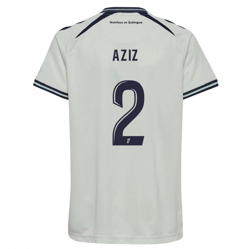 Danxen Mulher Camisola Hayman Aziz #2 Azul Meia-Noite Branco Alternativa 2026/27 Camisa