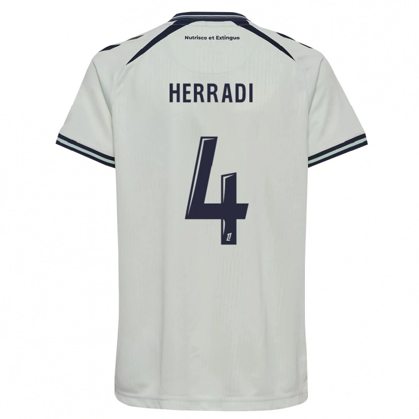 Danxen Mulher Camisola Zaid Herradi #4 Azul Meia-Noite Branco Alternativa 2026/27 Camisa