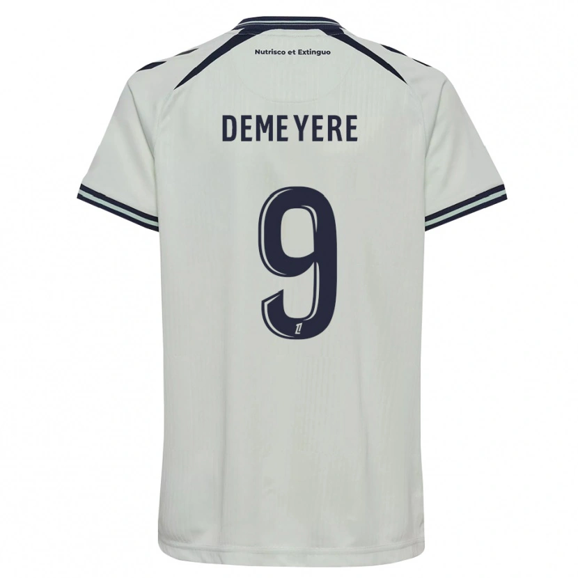 Danxen Mulher Camisola Silke Demeyere #9 Azul Meia-Noite Branco Alternativa 2026/27 Camisa