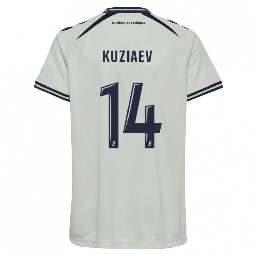Danxen Mulher Camisola Daler Kuzyaev #14 Azul Meia-Noite Branco Alternativa 2026/27 Camisa