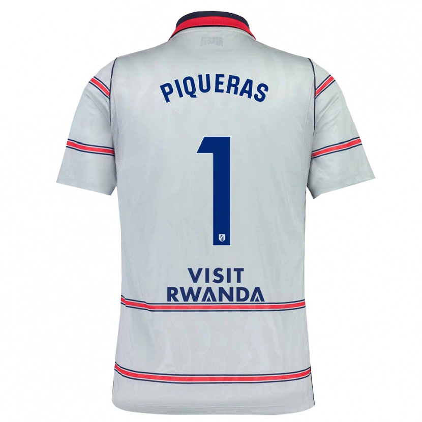 Danxen Mulher Camisola Diego Piqueras #1 Cinza Vermelho Azul Marinho Terceiro 2026/27 Camisa