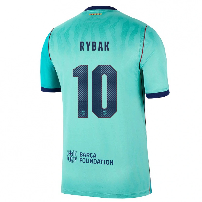 Danxen Mulher Camisola Artem Rybak #10 Água Turquesa Escura Azul Real Terceiro 2026/27 Camisa