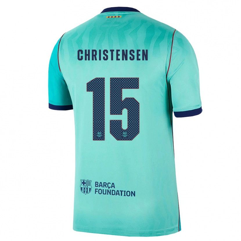 Danxen Mulher Camisola Andreas Christensen #15 Água Turquesa Escura Azul Real Terceiro 2026/27 Camisa
