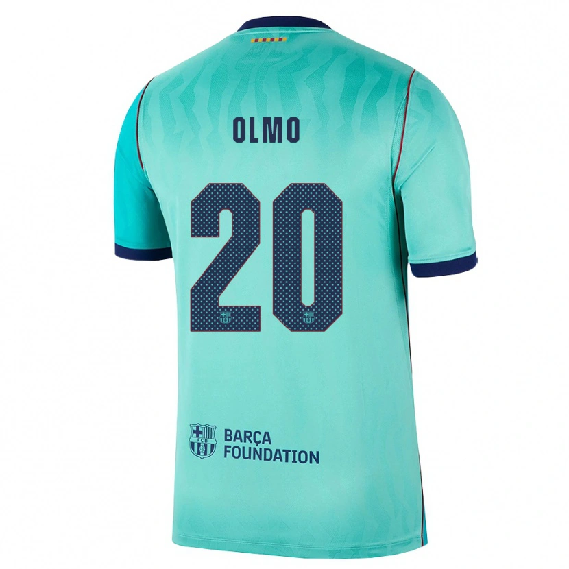 Danxen Mulher Camisola Dani Olmo #20 Água Turquesa Escura Azul Real Terceiro 2026/27 Camisa