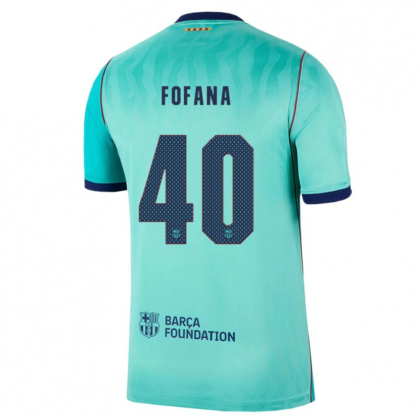 Danxen Mulher Camisola Nuhu Fofana #40 Água Turquesa Escura Azul Real Terceiro 2026/27 Camisa