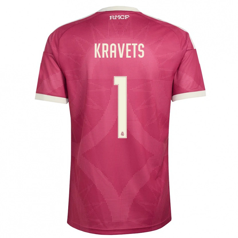 Danxen Mulher Camisola David Kravets #1 Vermelho Pálido Violeta Branco Terceiro 2026/27 Camisa