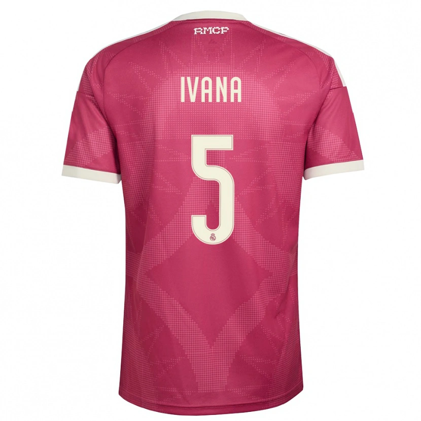 Danxen Mulher Camisola Ivana Andres #5 Vermelho Pálido Violeta Branco Terceiro 2026/27 Camisa
