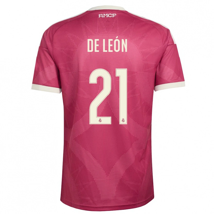 Danxen Mulher Camisola Jeremy De León #21 Vermelho Pálido Violeta Branco Terceiro 2026/27 Camisa