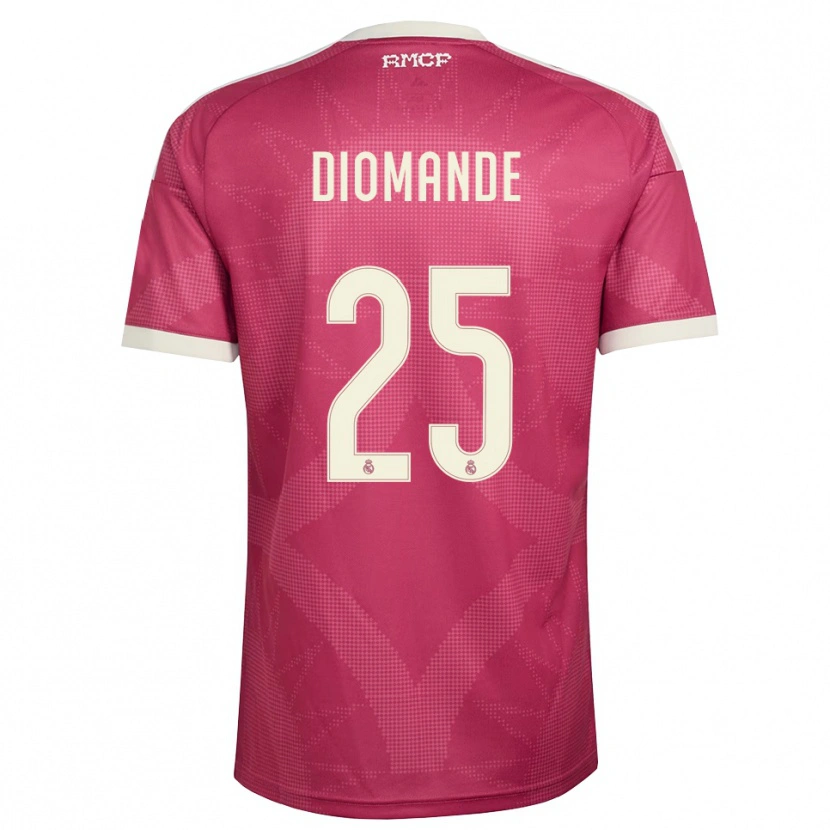 Danxen Mulher Camisola Yan Diomande #25 Vermelho Pálido Violeta Branco Terceiro 2026/27 Camisa