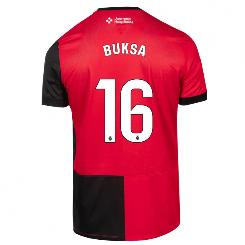 Danxen Mulher Camisola Adam Buksa #16 Preto Vermelho Branco Principal 2026/27 Camisa