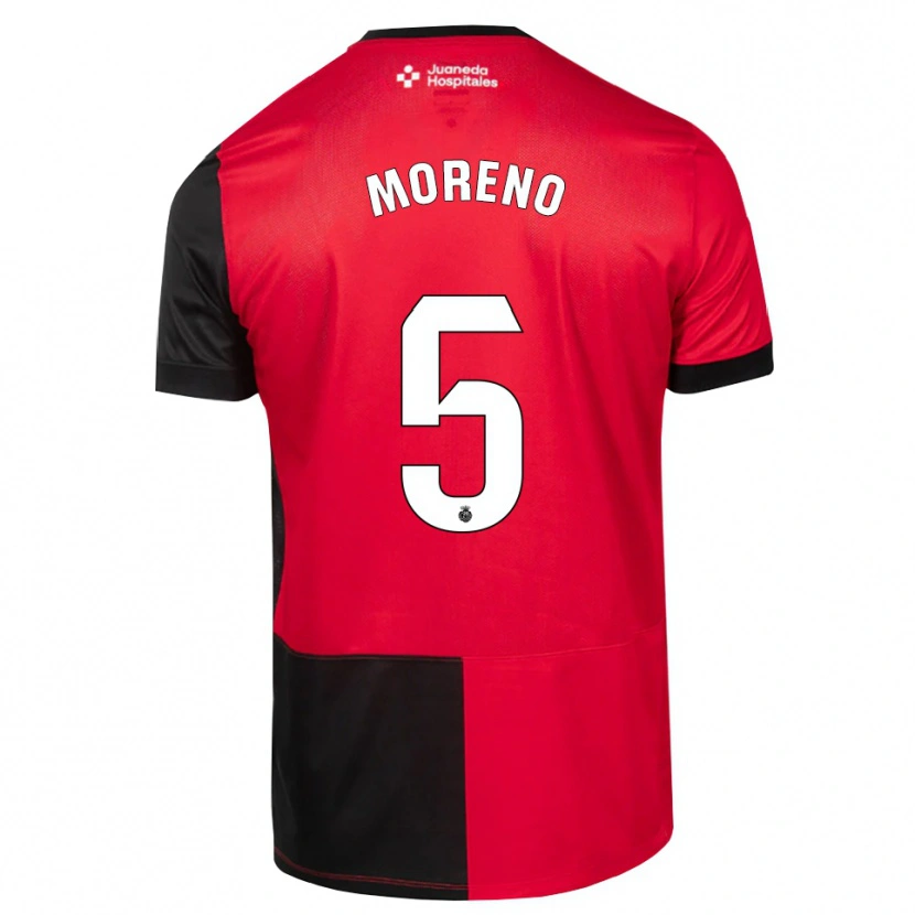 Danxen Mulher Camisola Alberto Moreno #5 Preto Vermelho Branco Principal 2026/27 Camisa
