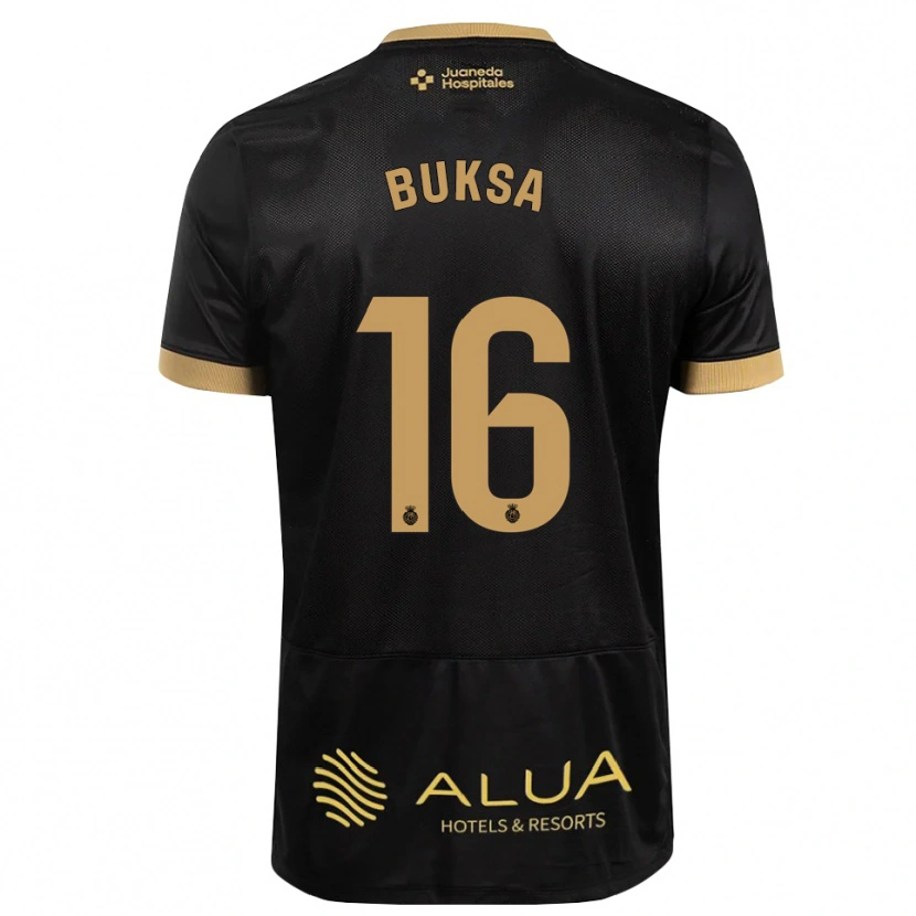 Danxen Mulher Camisola Adam Buksa #16 Preto Marrom Claro De Sândalo Madeira Alternativa 2026/27 Camisa