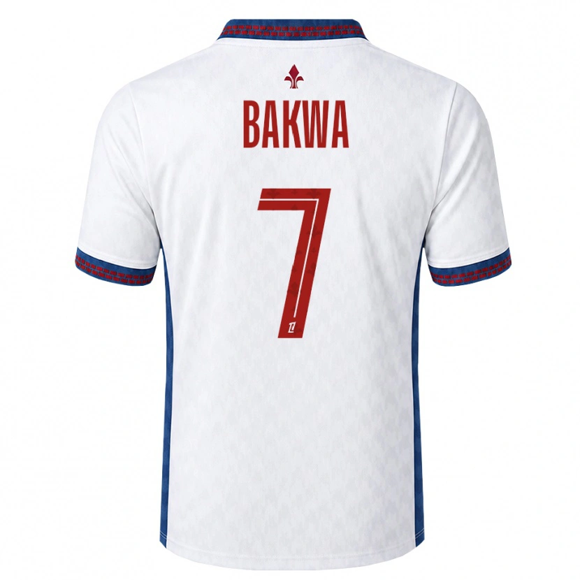 Danxen Criança Camisola Dilane Bakwa #7 Vermelho Branco Azul Alternativa 2026/27 Camisa