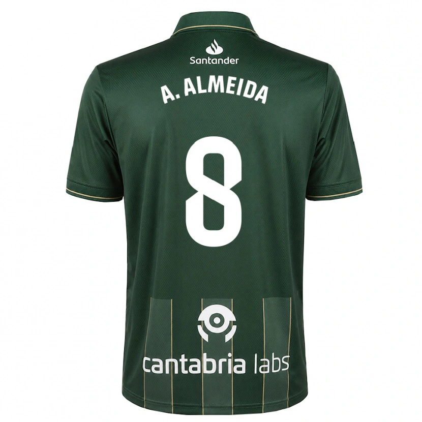 Danxen Criança Camisola André Almeida #8 Cinza Ardósia Escuro Branco Alternativa 2026/27 Camisa