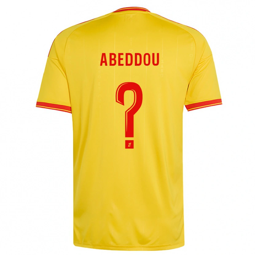 Danxen Criança Camisola Adam Abeddou #0 Dourado Laranja Vermelho Principal 2026/27 Camisa