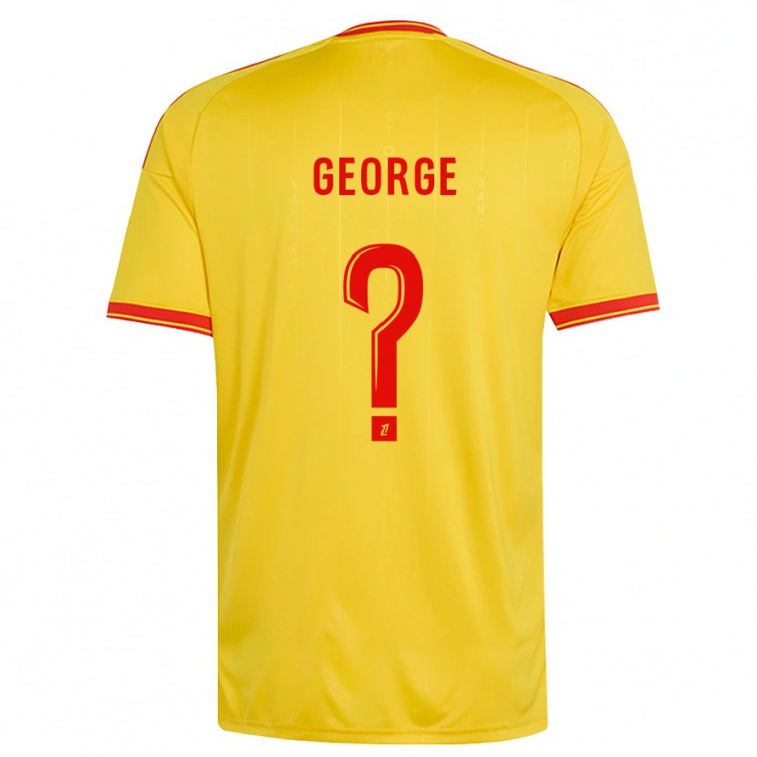 Danxen Criança Camisola Ryan George #0 Dourado Laranja Vermelho Principal 2026/27 Camisa