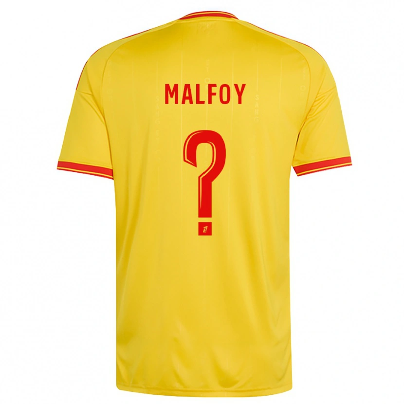 Danxen Criança Camisola Lucas Malfoy #0 Dourado Laranja Vermelho Principal 2026/27 Camisa