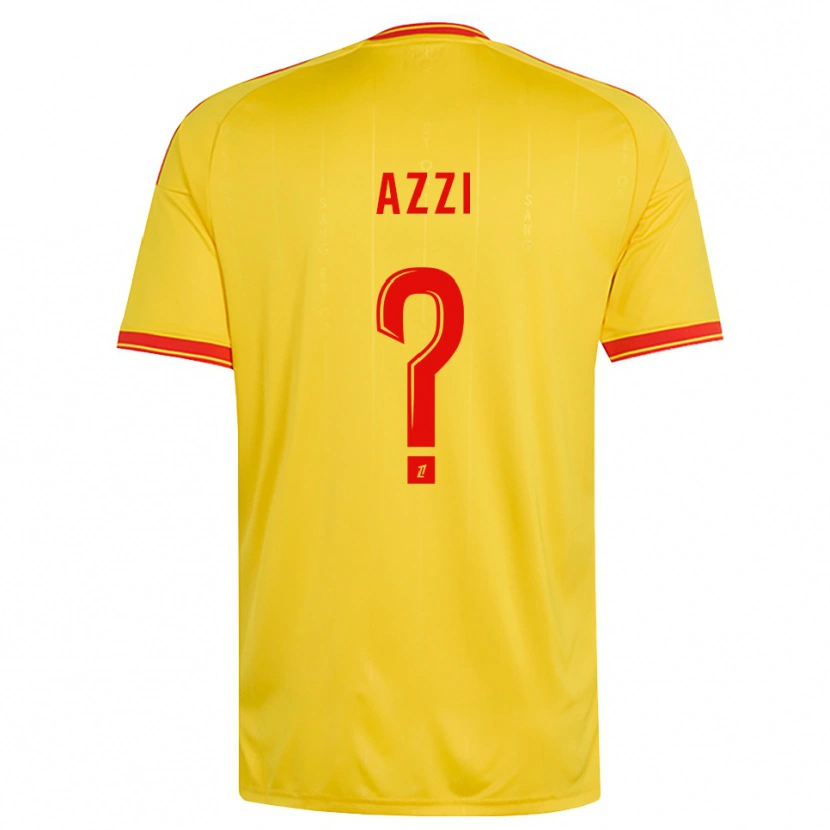 Danxen Criança Camisola Rayan Azzi #0 Dourado Laranja Vermelho Principal 2026/27 Camisa