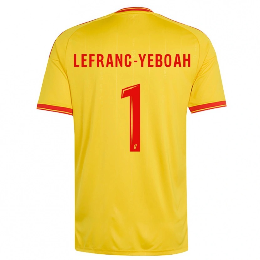 Danxen Criança Camisola Daïvy Lefranc-Yeboah #1 Dourado Laranja Vermelho Principal 2026/27 Camisa
