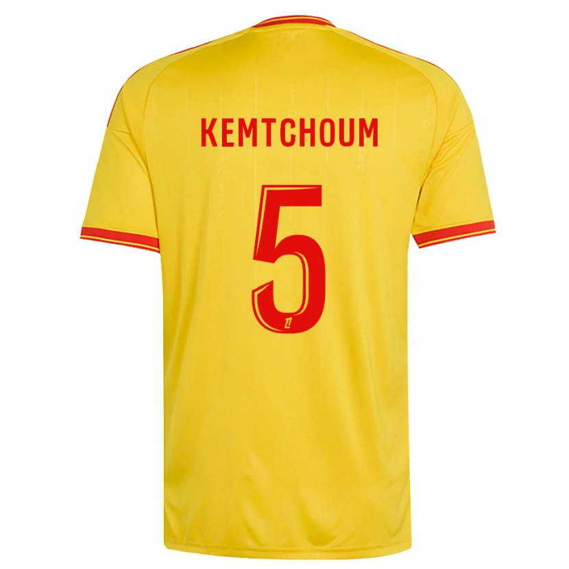 Danxen Criança Camisola Noé Kemtchoum #5 Dourado Laranja Vermelho Principal 2026/27 Camisa