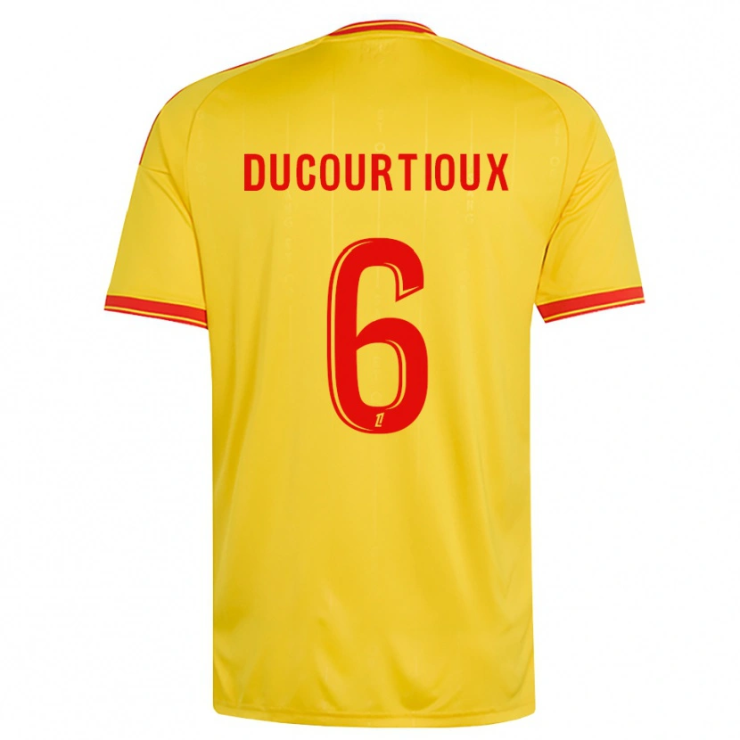 Danxen Criança Camisola Ilan Ducourtioux #6 Dourado Laranja Vermelho Principal 2026/27 Camisa