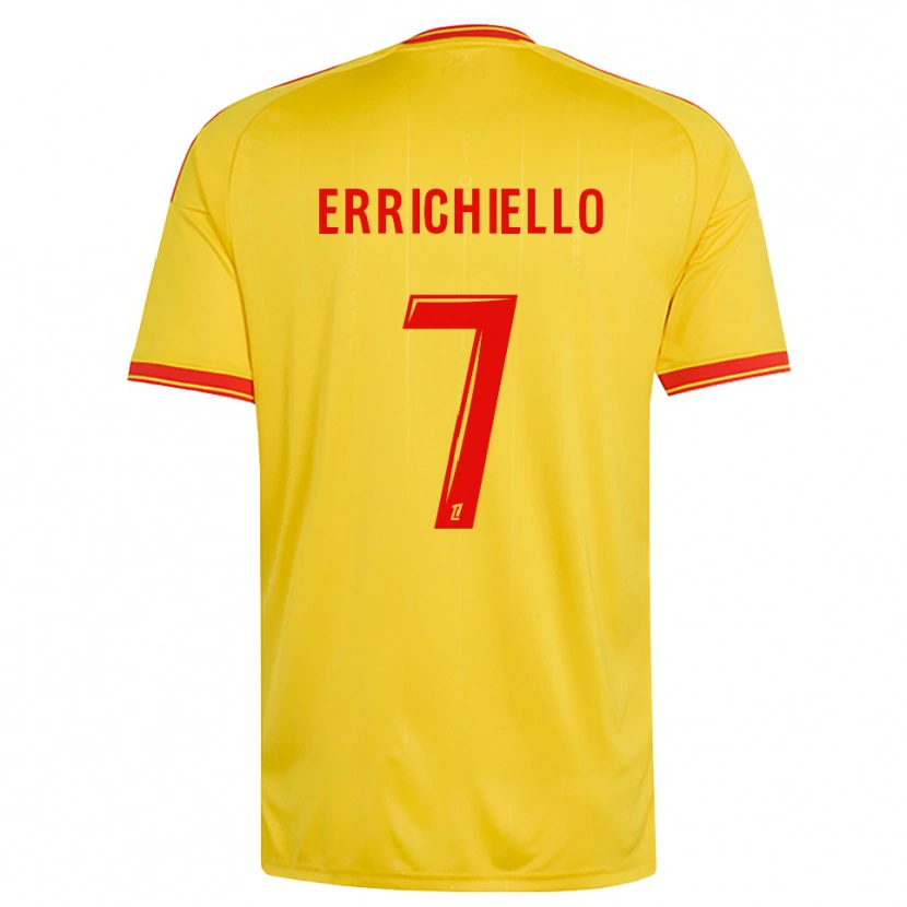 Danxen Criança Camisola Giovan Errichiello #7 Dourado Laranja Vermelho Principal 2026/27 Camisa