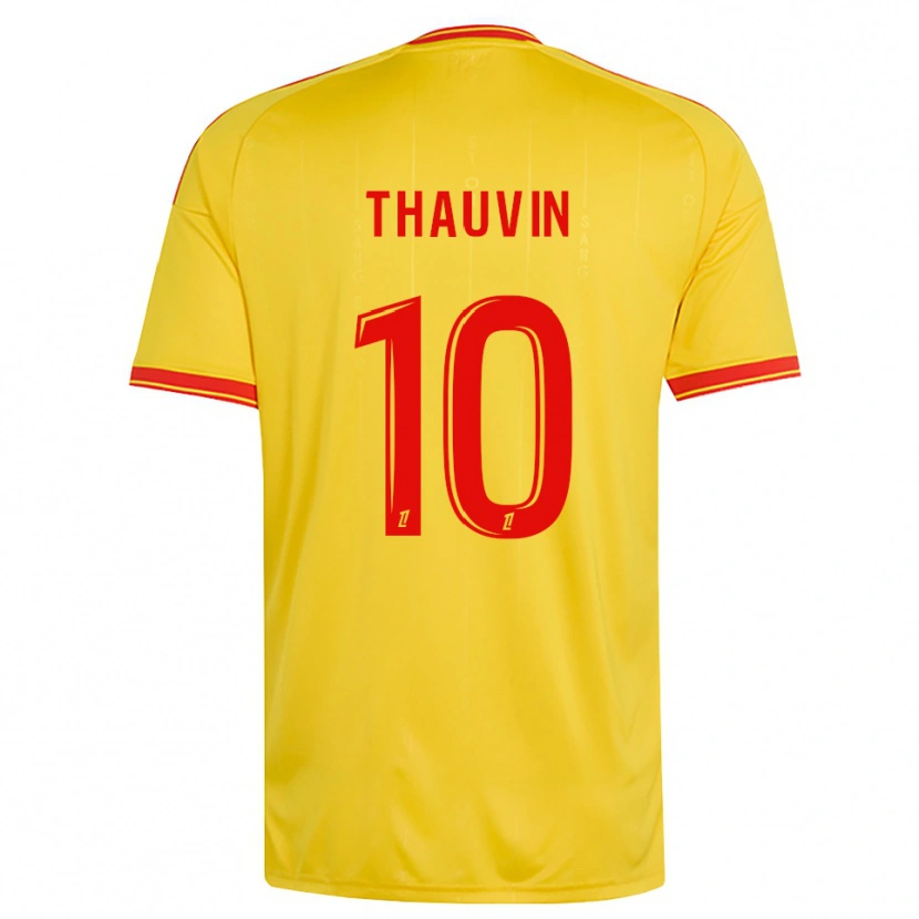 Danxen Criança Camisola Florian Thauvin #10 Dourado Laranja Vermelho Principal 2026/27 Camisa