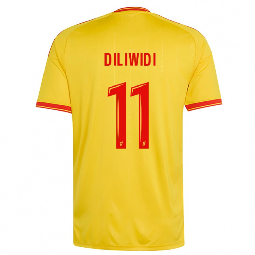 Danxen Criança Camisola Kembo Diliwidi #11 Dourado Laranja Vermelho Principal 2026/27 Camisa
