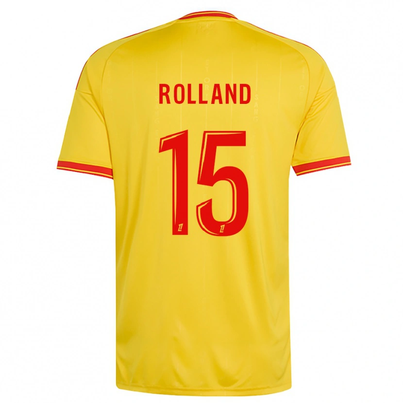 Danxen Criança Camisola Paul Rolland #15 Dourado Laranja Vermelho Principal 2026/27 Camisa