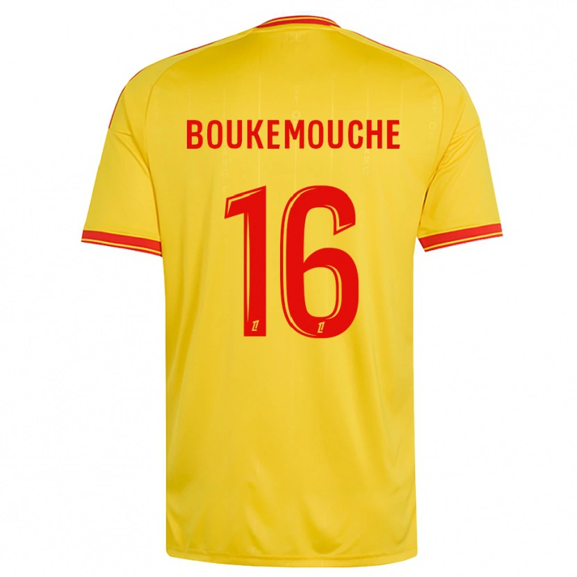 Danxen Criança Camisola Amine Boukemouche #16 Dourado Laranja Vermelho Principal 2026/27 Camisa