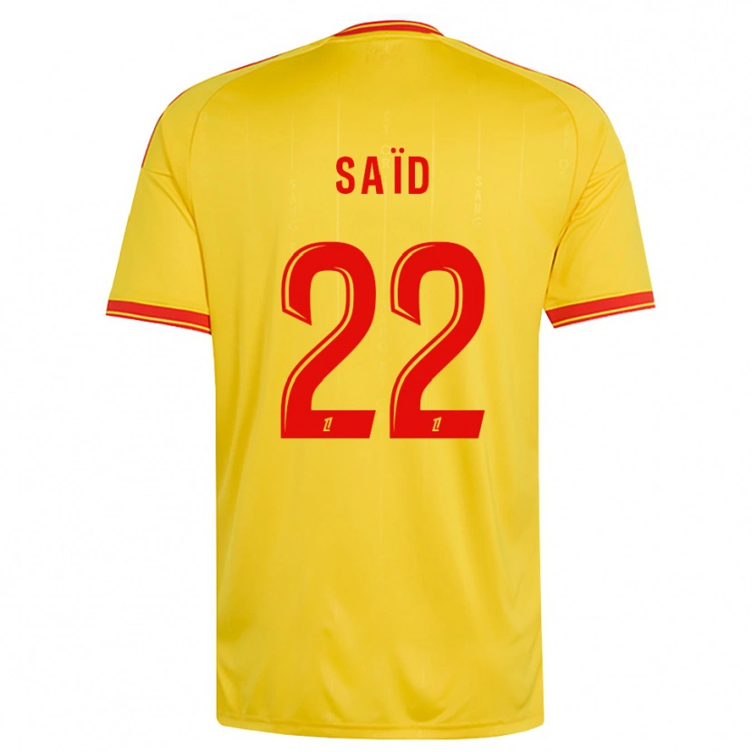 Danxen Criança Camisola Wesley Saïd #22 Dourado Laranja Vermelho Principal 2026/27 Camisa