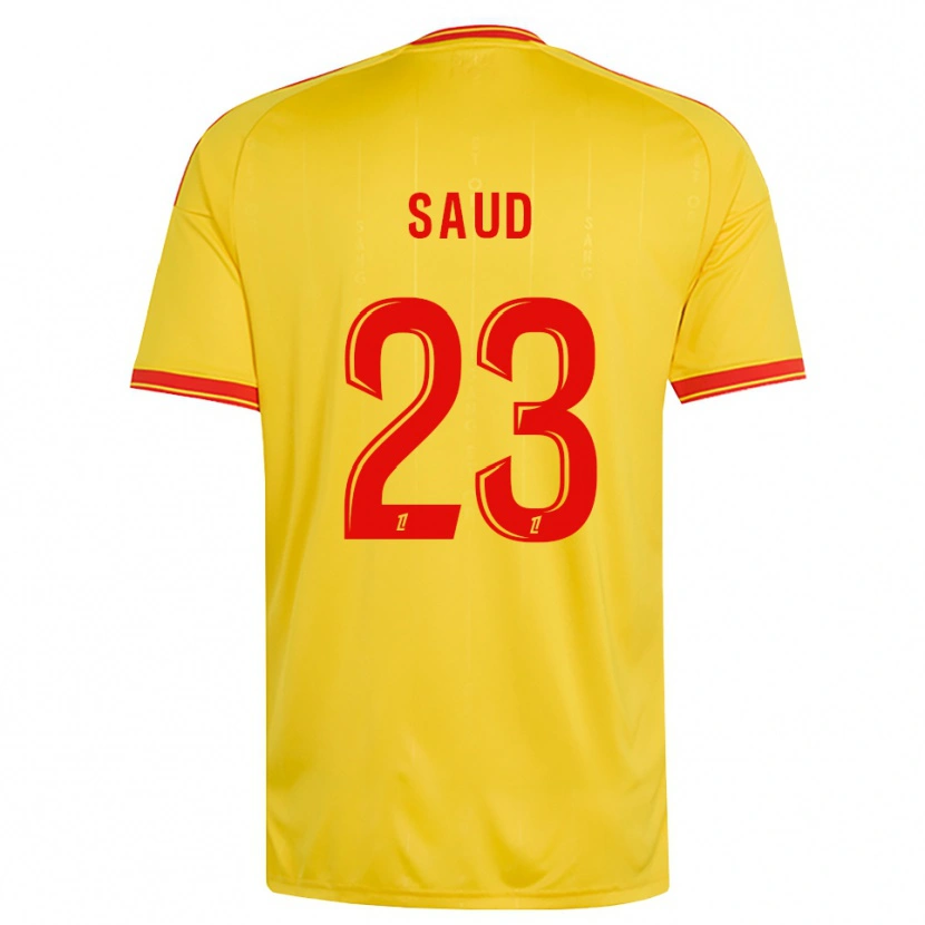 Danxen Criança Camisola Saud Abdulhamid #23 Dourado Laranja Vermelho Principal 2026/27 Camisa