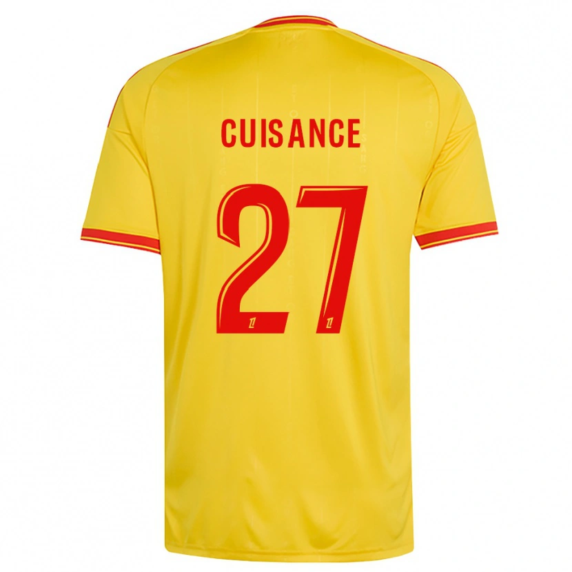 Danxen Criança Camisola Michaël Cuisance #27 Dourado Laranja Vermelho Principal 2026/27 Camisa