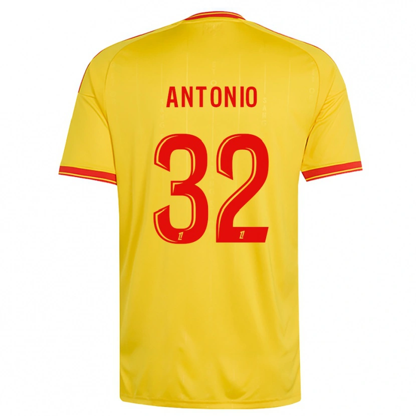 Danxen Criança Camisola Kyllian Antonio #32 Dourado Laranja Vermelho Principal 2026/27 Camisa