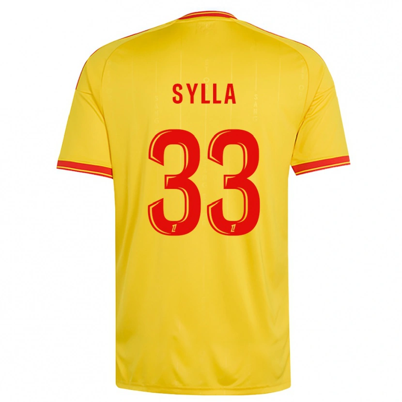 Danxen Criança Camisola Fodé Sylla #33 Dourado Laranja Vermelho Principal 2026/27 Camisa
