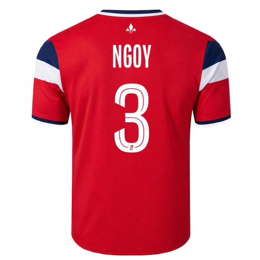 Danxen Criança Camisola Nathan Ngoy #3 Vermelho Branco Azul Real Principal 2026/27 Camisa