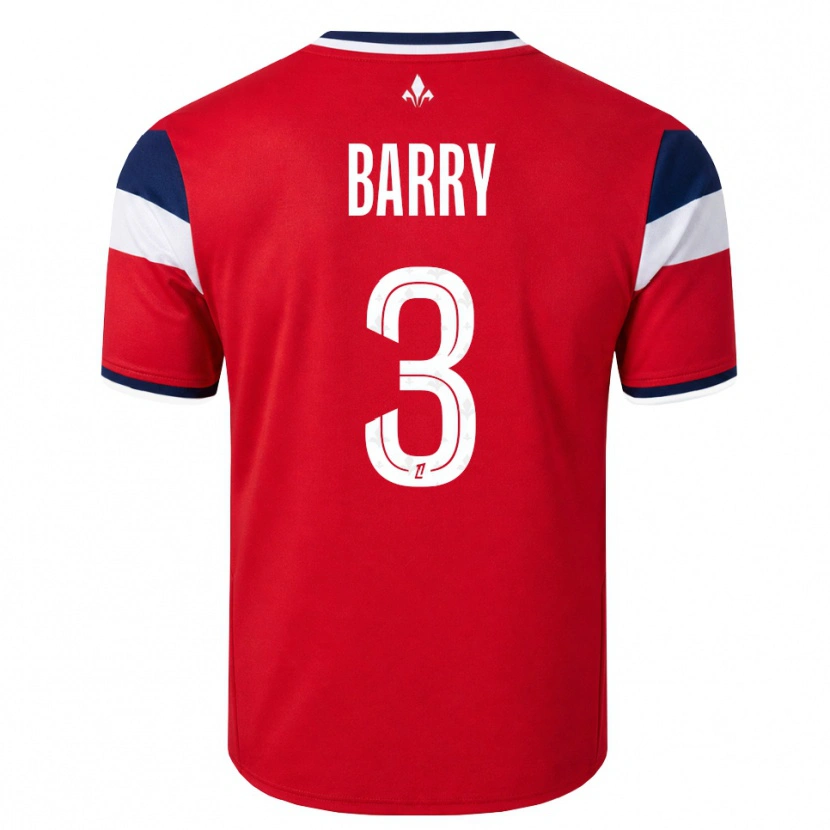 Danxen Criança Camisola Léo Barry #3 Vermelho Branco Azul Real Principal 2026/27 Camisa