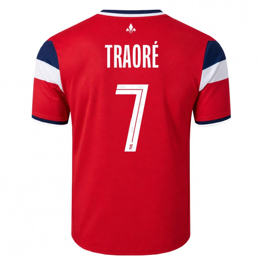 Danxen Criança Camisola Yéli Traoré #7 Vermelho Branco Azul Real Principal 2026/27 Camisa