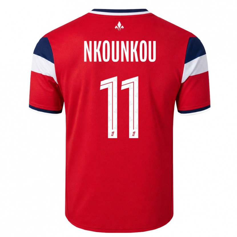Danxen Criança Camisola Evrack Nkounkou #11 Vermelho Branco Azul Real Principal 2026/27 Camisa