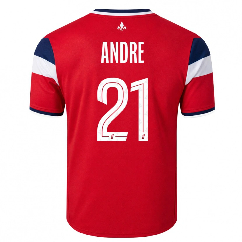 Danxen Criança Camisola Benjamin André #21 Vermelho Branco Azul Real Principal 2026/27 Camisa